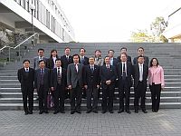 The delegation led by Prof. Zheng Nanning (fourth from right, front row), President of Xi’an Jiaotong University meets Prof. Fung Kwok-pui (fourth from right), Head of United College and representatives of the college